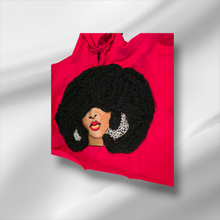 Load image into Gallery viewer, Afro red hoodie