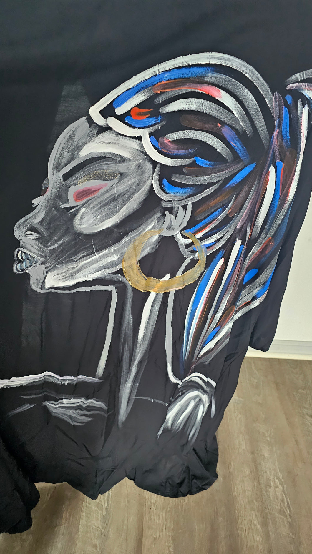 Hand painted Black Cape 1