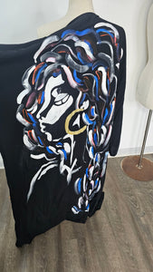 Hand painted black cape 2