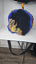 Load image into Gallery viewer, Handpainted african print FACE bag
