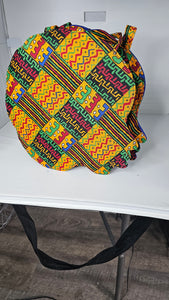 Handpainted african print FACE bag