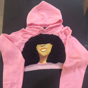 Pink afro lady